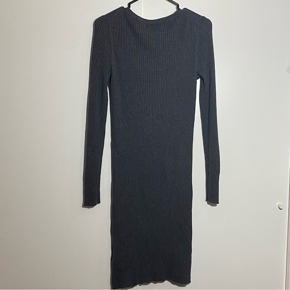 🎈H&M gray  long sleeve bodycon dress size XS